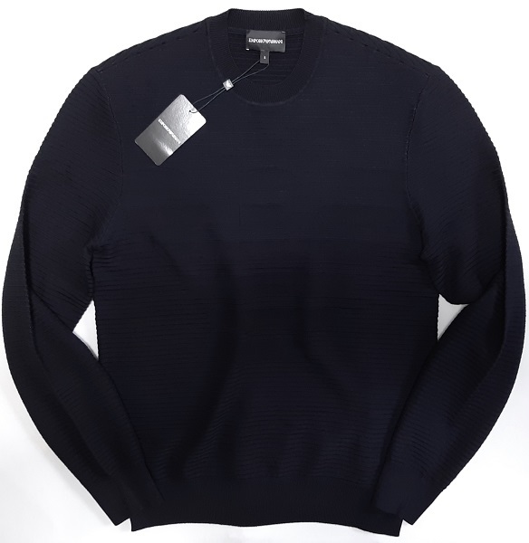 EMPORIO ARMANI ビッグイーグルの織り柄入り メンズ ニット セーター 2021-22年秋冬モデル サイズ：S 46相当 色：紺(セーター)｜売買されたオークション情報、yahooの商品情報をアーカイブ公開 - オ 男性用