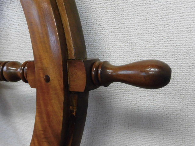220401-1Y-G]【中古品】日本郵船？ 船舶用 船のハンドル 舵輪 木製 船