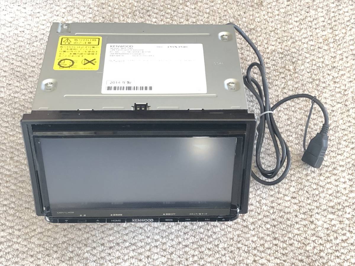 車 KENWOOD 彩速ナビ MDV-L402（配線・USBケーブル付き）