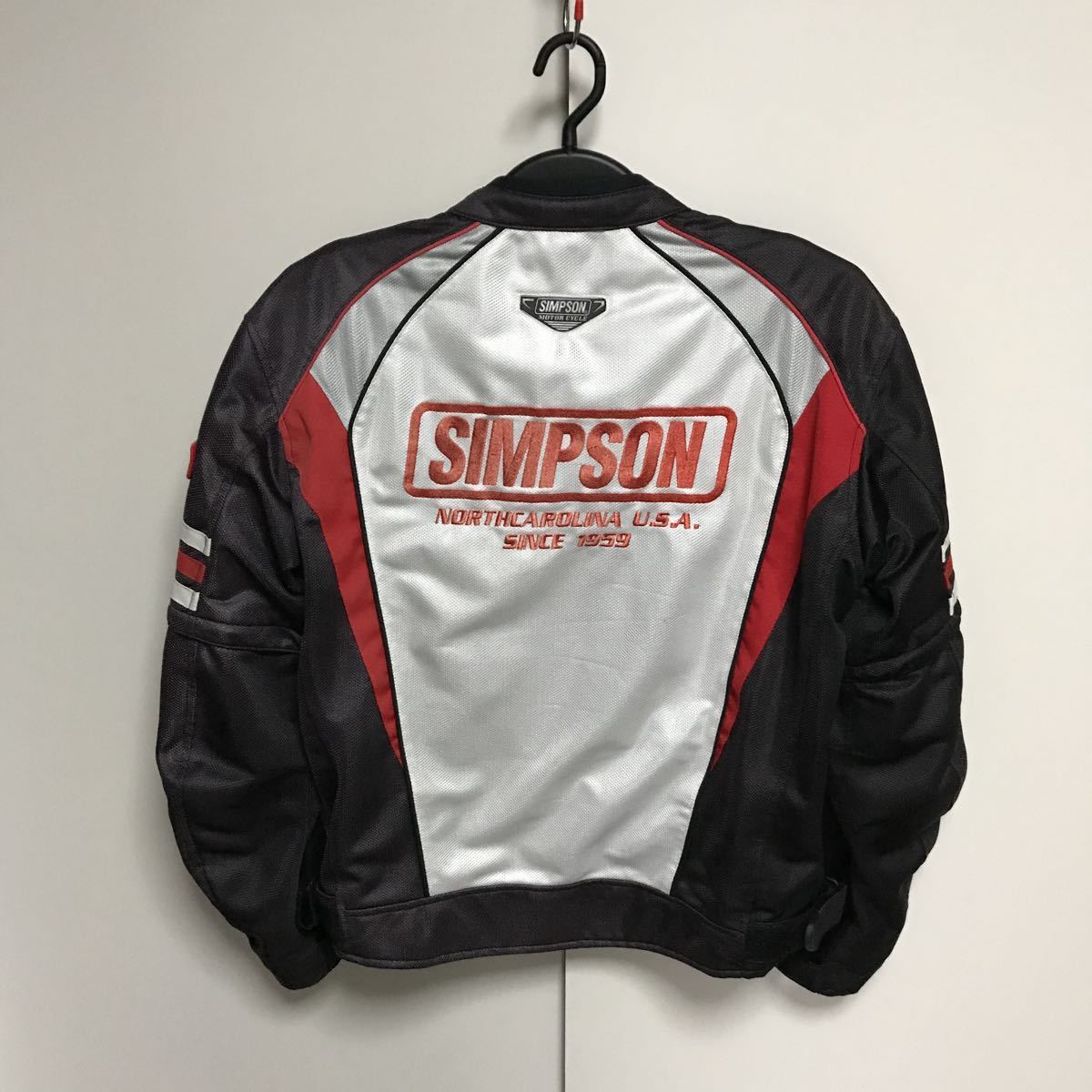 SIMPSON バイク用メッシュジャケット 半袖 シンプソン (SIMPSON) 半袖切り替え 春夏 メンLズサイズ メッシュ