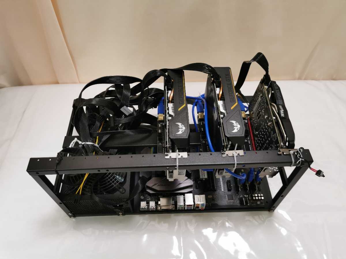 マイニングリグ（GTX1660Super×4） 0 GTX Mining 玄人志向 2台 Gpu