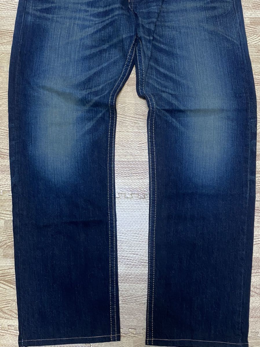 EDWIN EXCLUSIVE VINTAGE exclusive - edwin EDWINエドウィン ルーズストレートデニムパンツ Vintage Exclusive 日本製 メルカリ ヴィンテージ加工 ウエスタンジップ XV W30