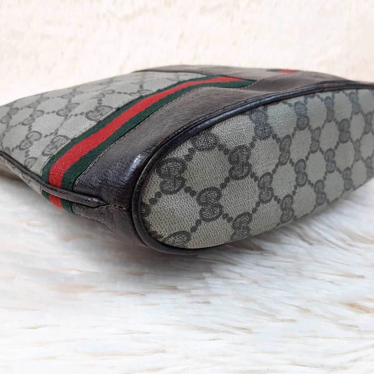 1円〜 【極美品】GUCCI グッチ ショルダーバッグ バケツ型 インター 