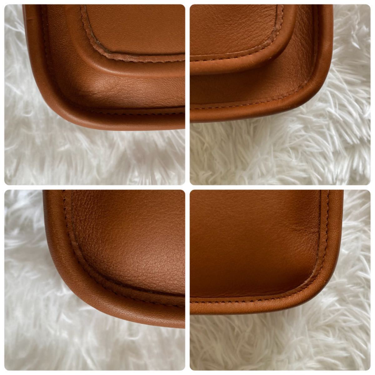 COACH ブラウンレザーショルダーバッグ 5181 ターンロック ビジネス 