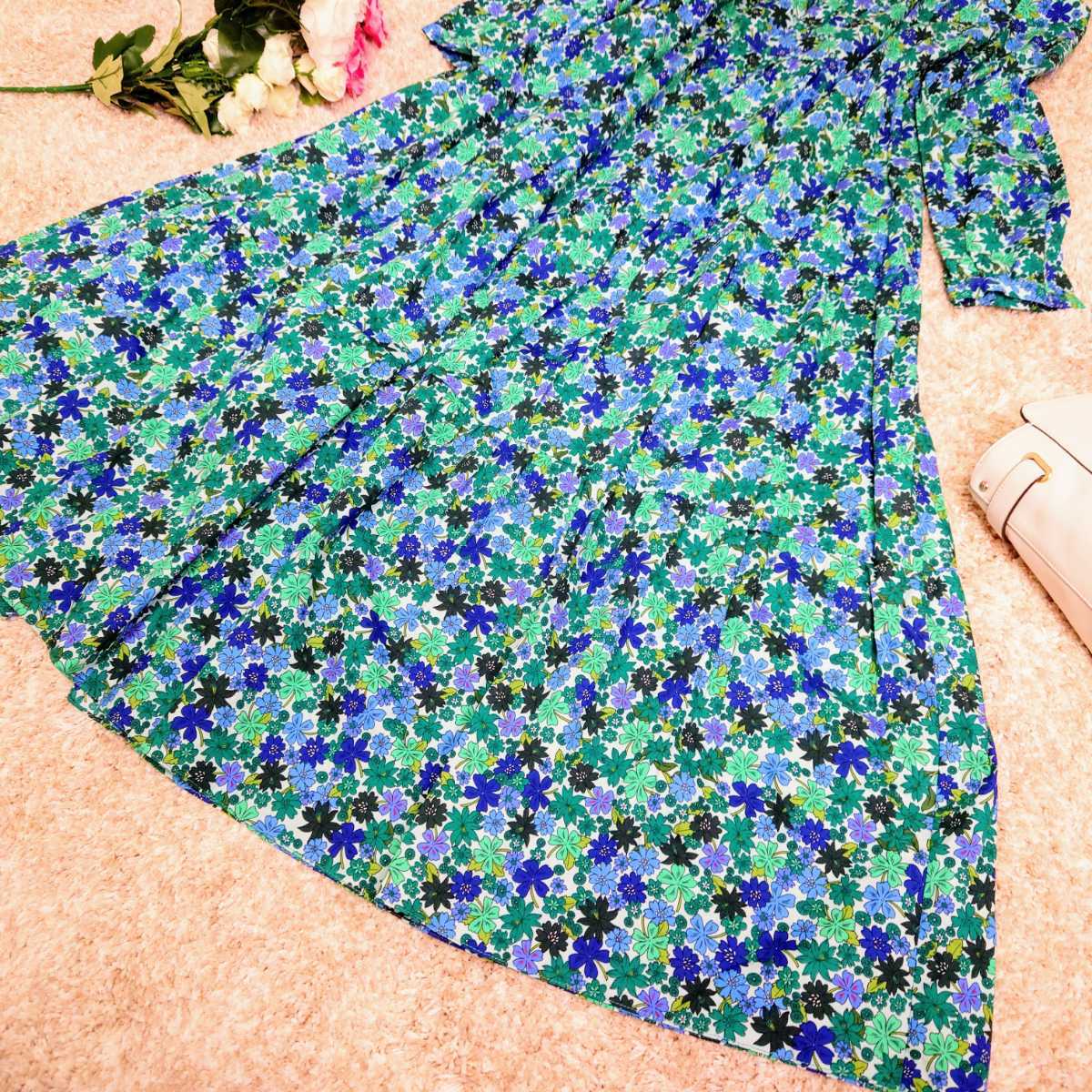 品 Zara ザラ ロングワンピース マキシ丈ワンピース クローバー 四つ葉 長袖 総柄 グリーン 緑 青 タグ付き M ワンピース 売買されたオークション情報 Yahooの商品情報をアーカイブ公開 オークファン Aucfan Com