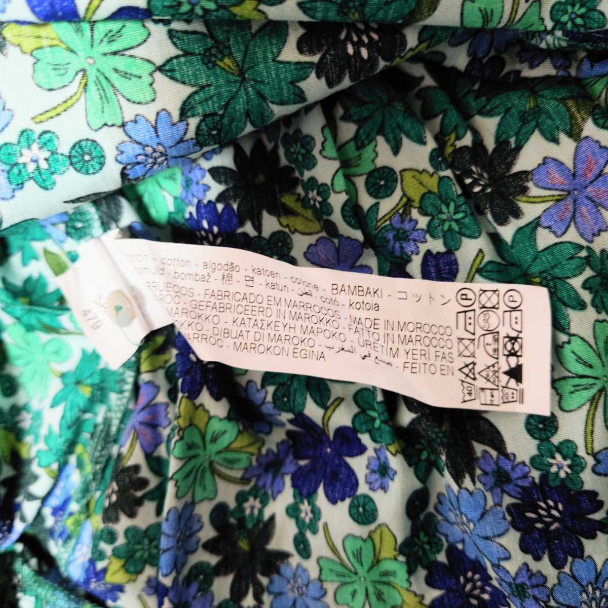 品 Zara ザラ ロングワンピース マキシ丈ワンピース クローバー 四つ葉 長袖 総柄 グリーン 緑 青 タグ付き M ワンピース 売買されたオークション情報 Yahooの商品情報をアーカイブ公開 オークファン Aucfan Com