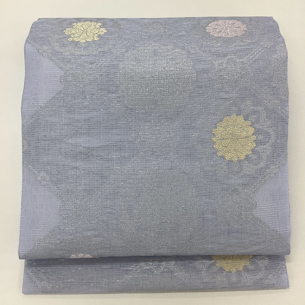 お仕立済み西陣織夏名古屋帯（花唐草：黒） 正絹名古屋帯 きもの都粋