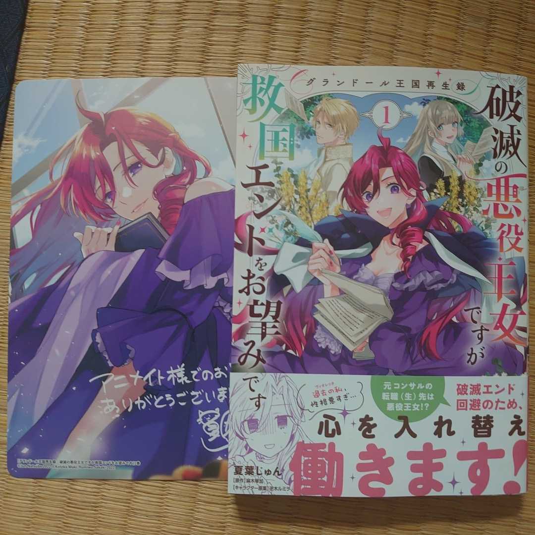 ４月刊 グランドール王国再生録 破滅の悪役王女 が救国エンドをお望み 巻 夏葉じゅん アニメイト特典ビジュアルボード付き 女性 売買されたオークション情報 Yahooの商品情報をアーカイブ公開 オークファン Aucfan Com