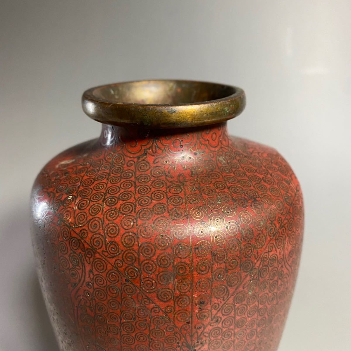花瓶 七宝焼 時代物 古美術 公式通販 中国美術 極上品 初だし品 公式 安藤