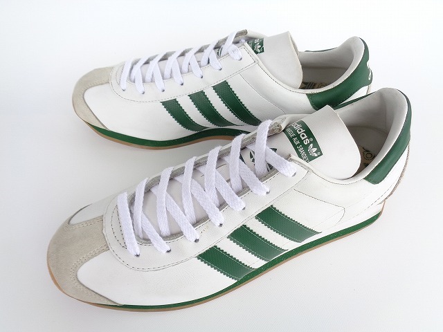 人気SALE，格安 10939 01年製 adidas COUNTRY アディダス カントリー 白 緑 26 cm 661974 ビンテージ(26.0cm)｜売買されたオークション情報、yahooの商品情報をアーカイブ公開 - オークファン 26.0cm