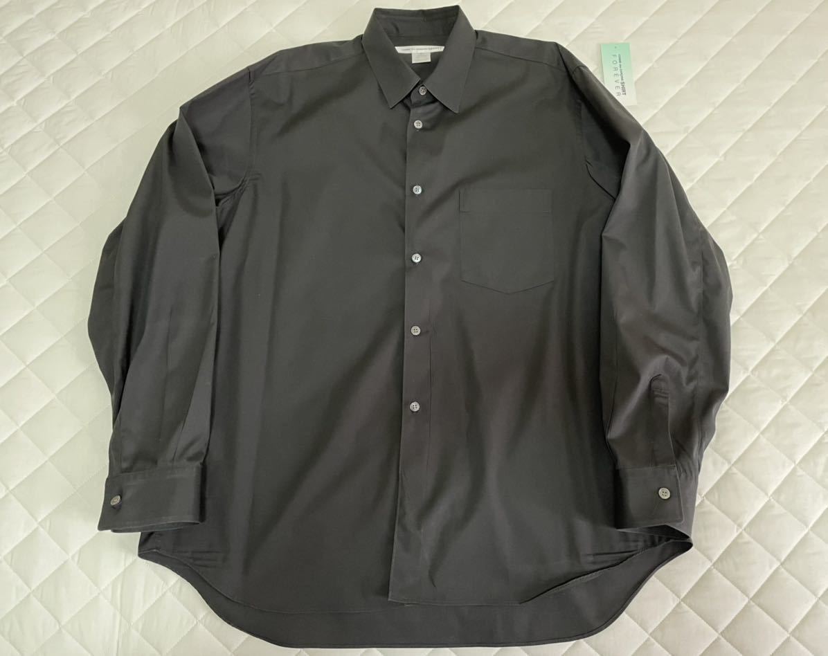 Comme des Garons SHIRT FOREVER ワイド S ブラック 新品 コムデギャルソン シャツ フォーエバー 2022SS