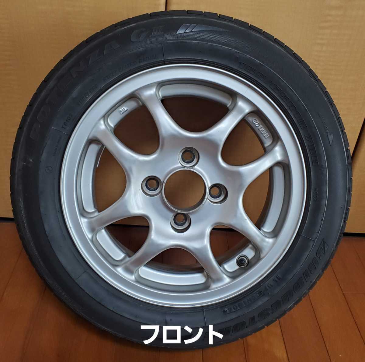 ホンダビートPP1用エンケイ コンペティションS 4本中古(ラジアルタイヤ 