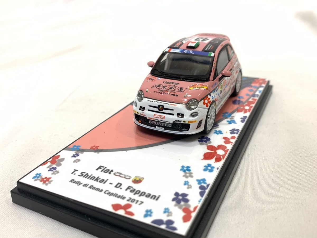 MODEL43◇1/43 FIAT ABARTH 500 RALLY ローマラリー2017優勝モデル
