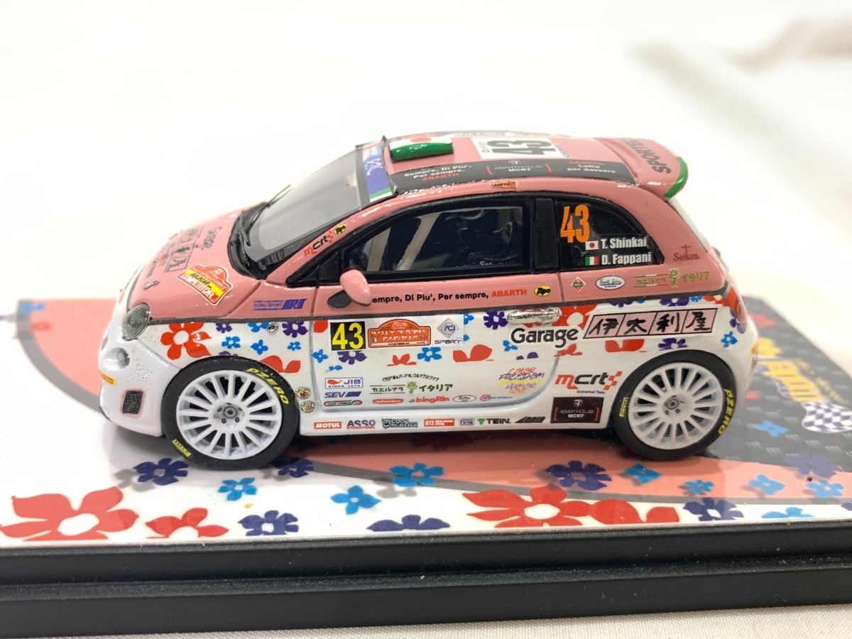 MODEL43◇1/43 FIAT ABARTH 500 RALLY ローマラリー2017優勝モデル