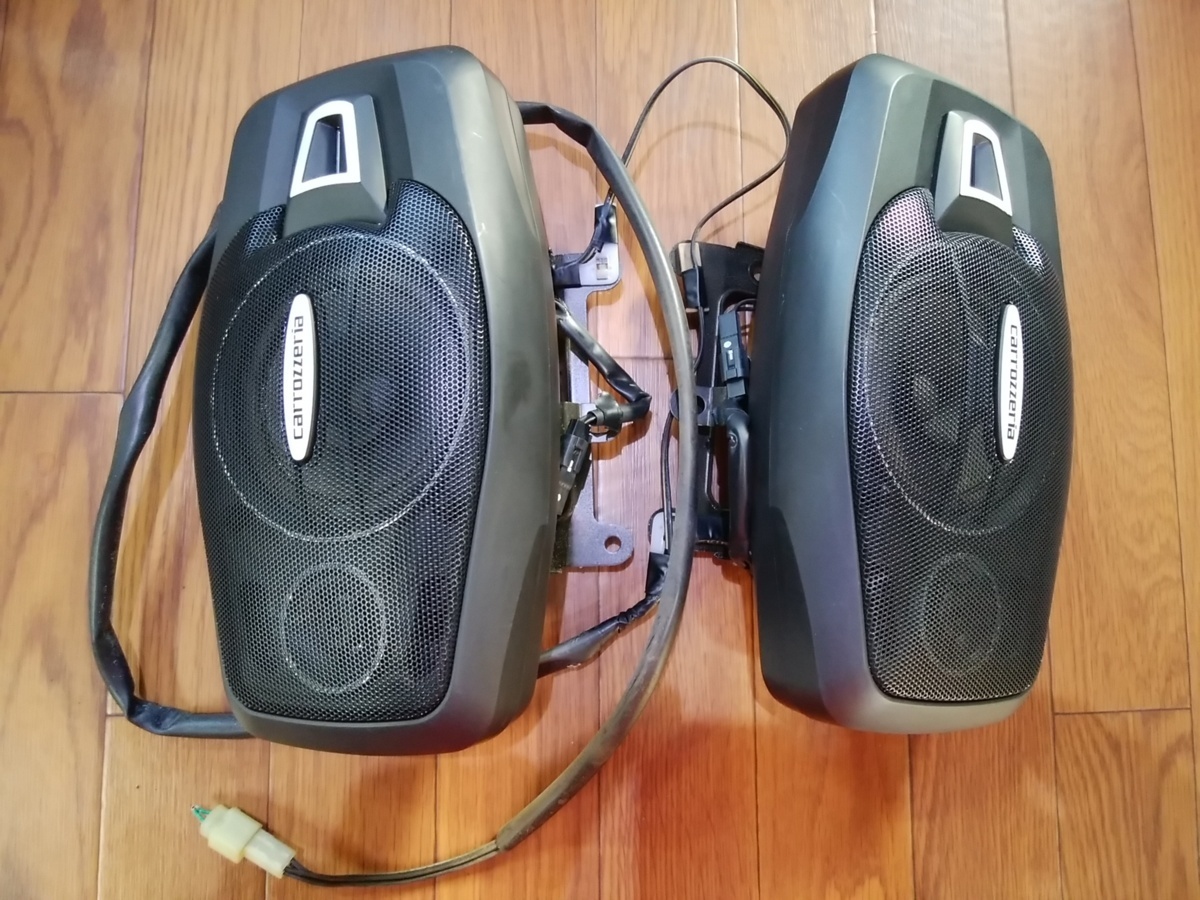 O#994 ムーヴ エアロダウンRS GF-L900S 平成13年3月　純正オプション? 後部天井吊り下げ式スピーカー左右セット カロッツェリア ステー付