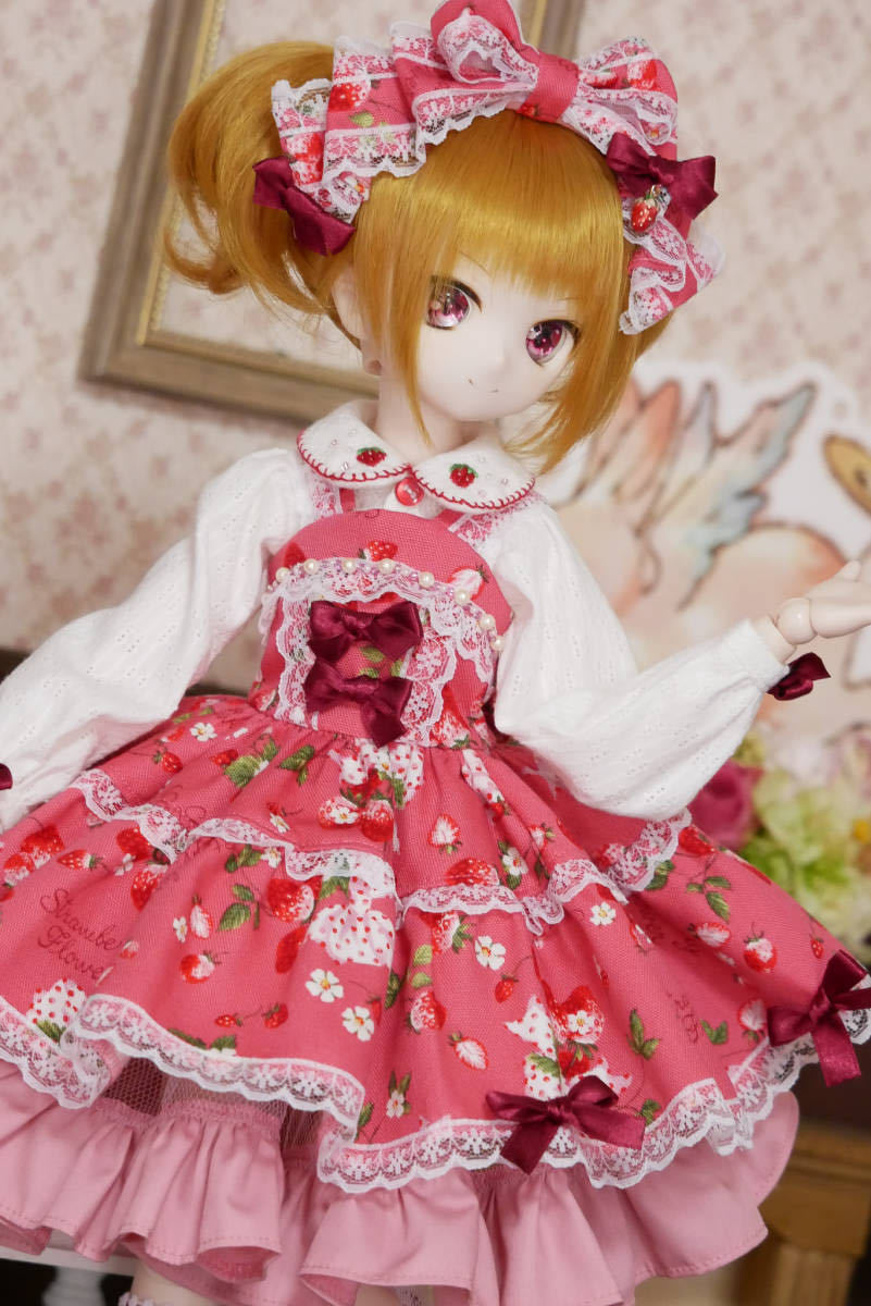 Choco Doll☆MDD☆ドール用衣装☆いちご刺繍ブラウス＆いちご