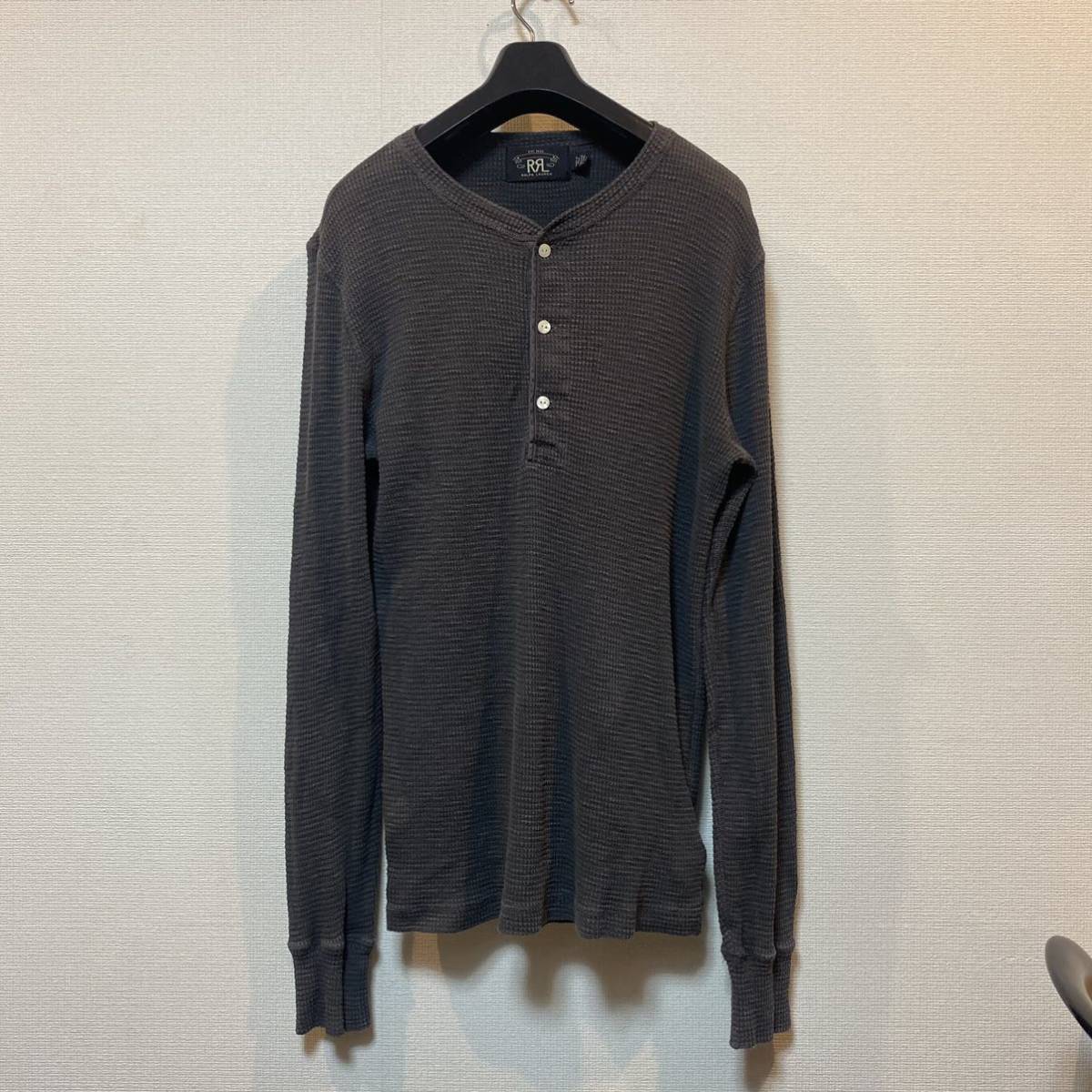 177) 美品 RRL Ralph Lauren ヘンリーネック ワッフル サーマル 