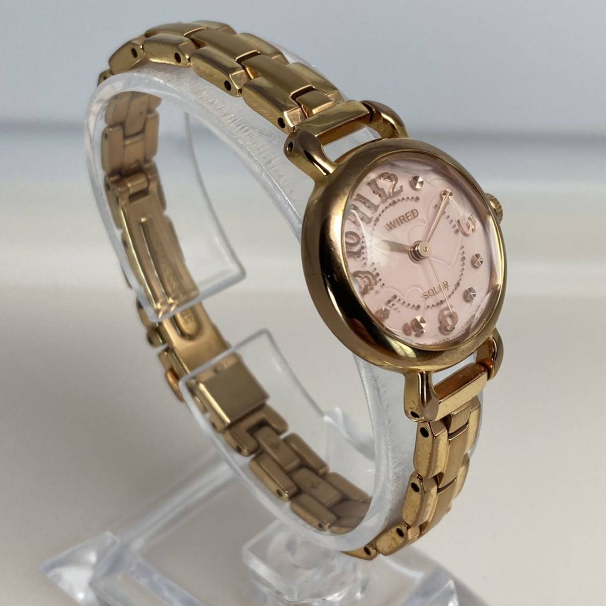 美品】SEIKO セイコー ワイアード WIRED レディース V117 0CH0 ピンク 