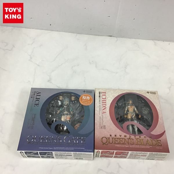 【本物保証，お得】 1円 海洋堂 リボルテック クイーンズブレイド 歴戦の傭兵エキドナ クイーンズゲイト 門を開く者アリス ブースト版 原作カラーver(クイーンズブレイド)｜売買されたオークション情報、yahooの クイーンズブレイド