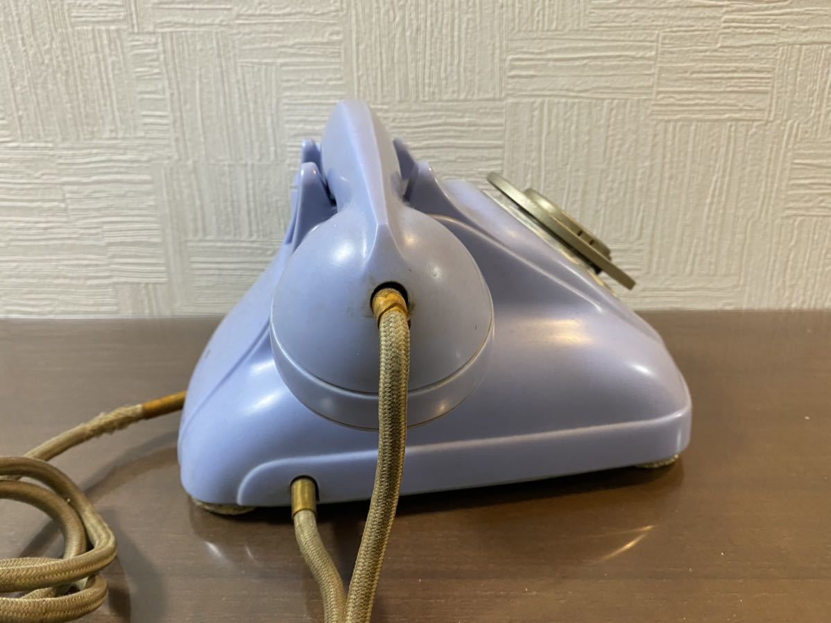 昭和レトロ 4号電話機 ダイヤル式 ふじ色 (電話機)｜売買された