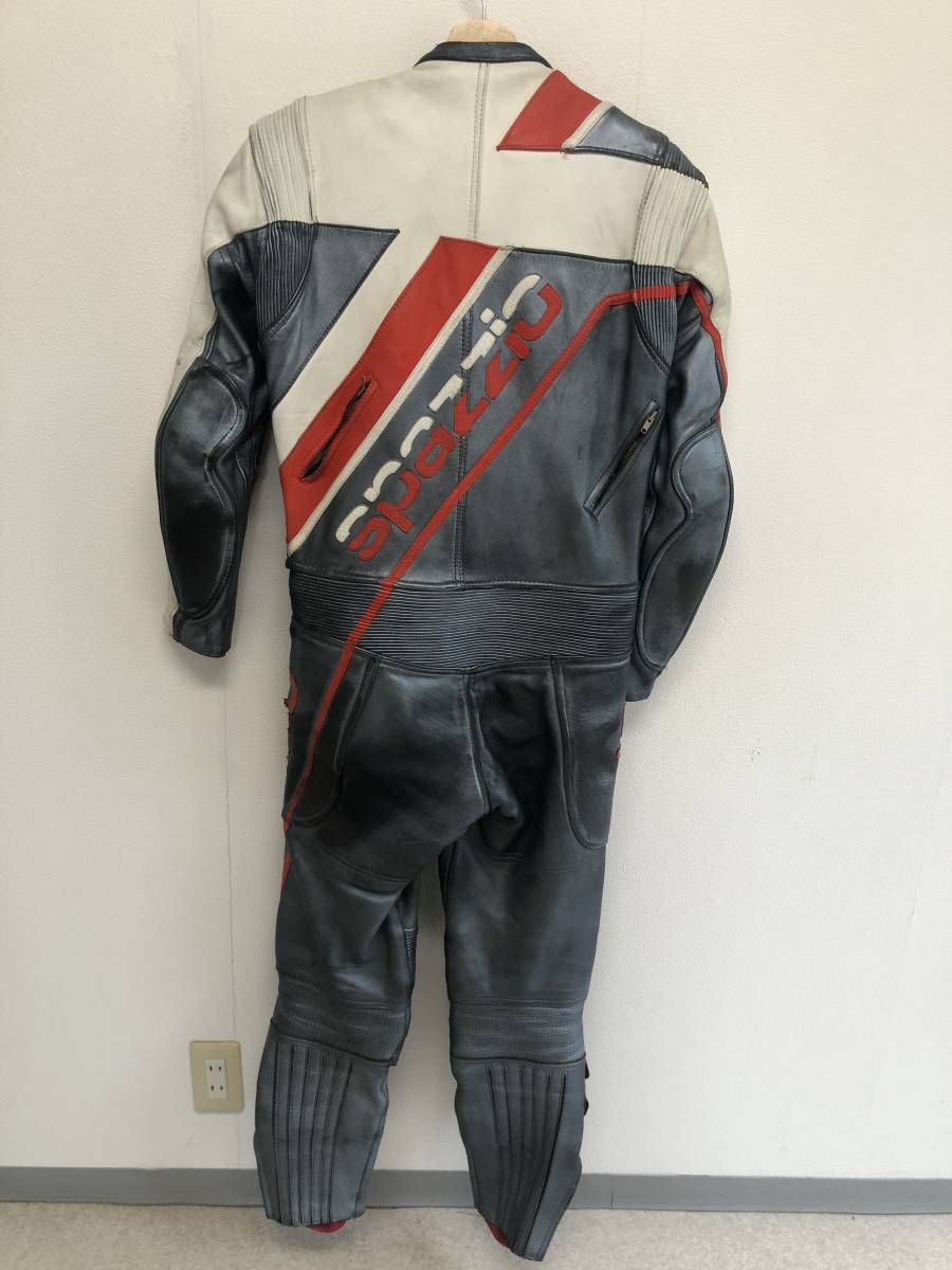 1円〜 SPAZZIO スパジオ ライダースーツ バイク ツナギ Lサイズ サイド 