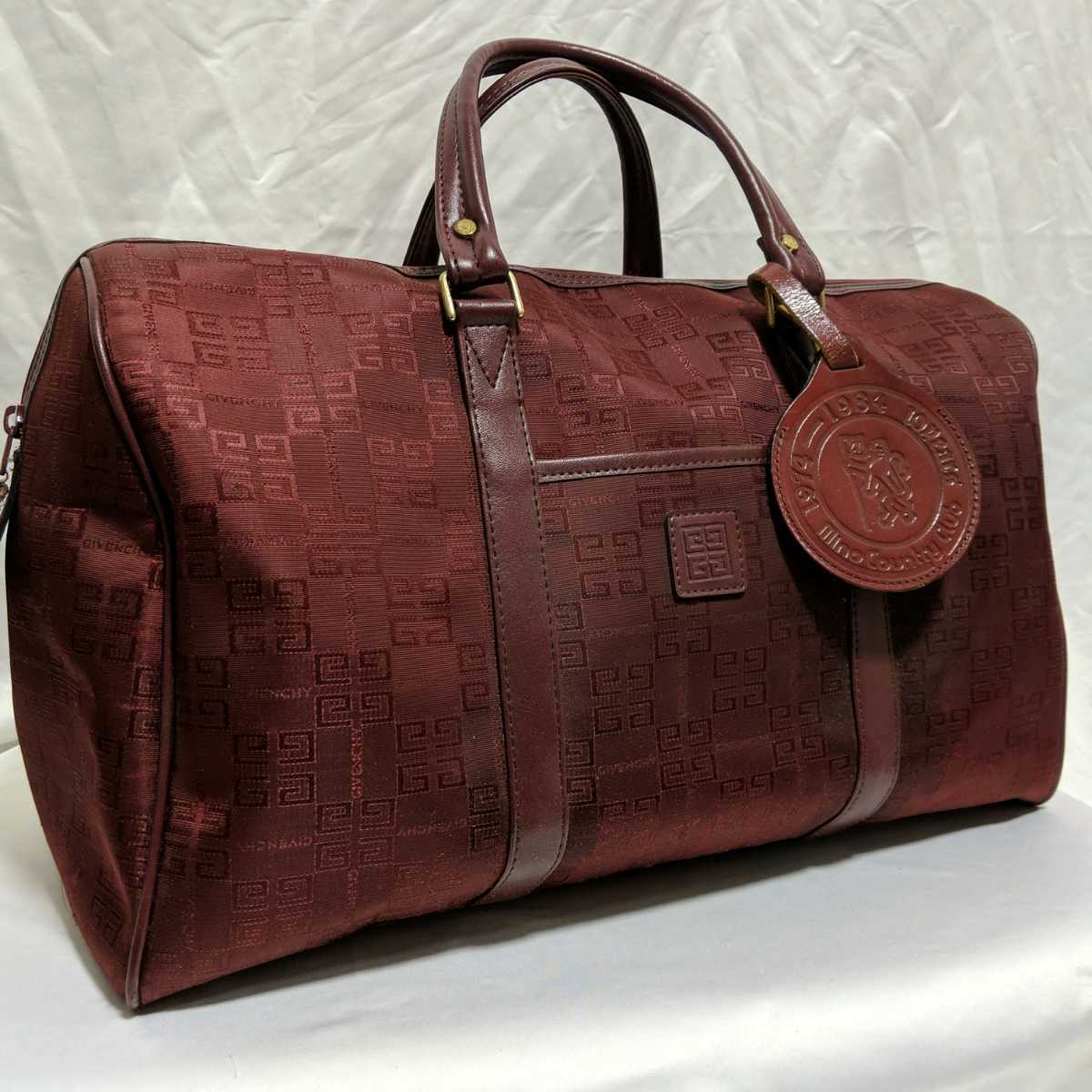 GIVENCY オールド ジバンシー ロゴ 総柄 ボストンバッグ ヴィンテージ 