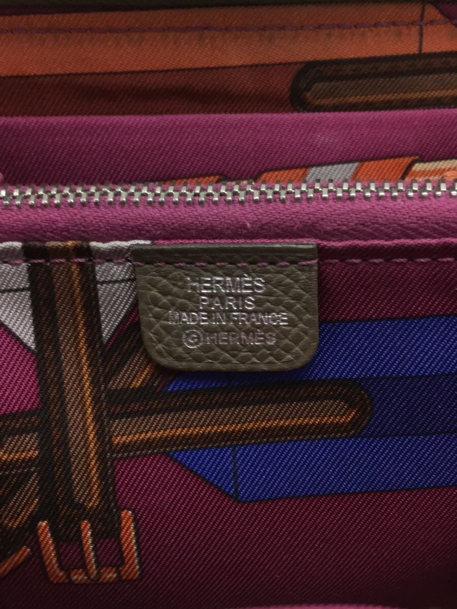 HERMES◆コインケース/レザー/BEG HERMES エルメス Hermes HERMES◇アザップ&frasl;シルクイン&frasl;Z刻印&frasl;コインケース （(5 ストラップ付