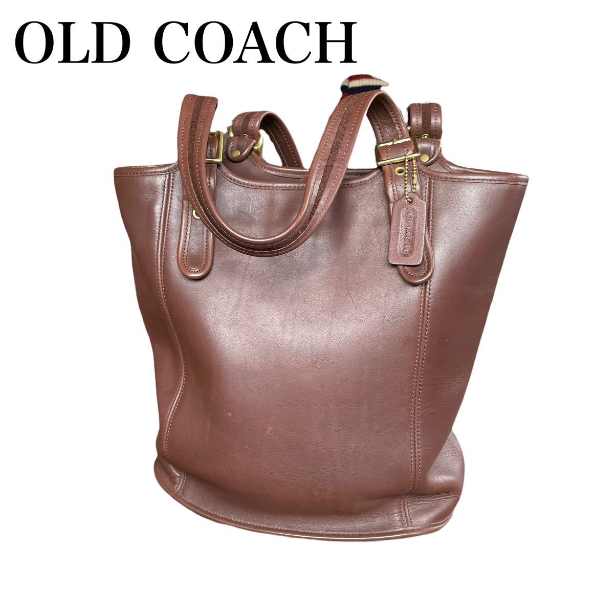 OLD COACH レザー トートバッグ バケツ オールドコーチ 本革 アメリカ 