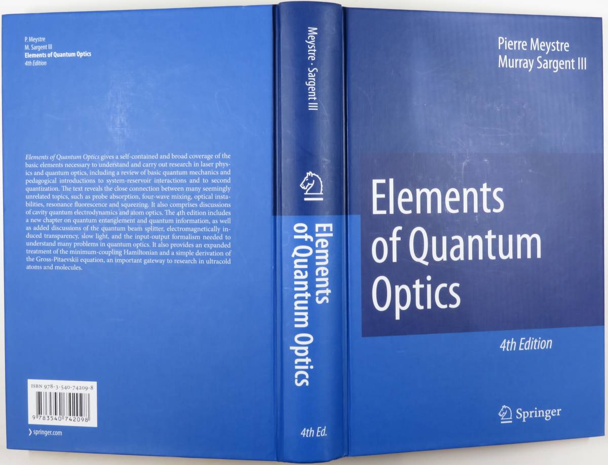 格安，得価 P.Meystre M.Sargent III共著 Elements of Quantum Optics 4th Edition Springer(物理学)｜売買されたオークション情報、yahooの商品情報をアーカイブ公開 - オークファン 物理学