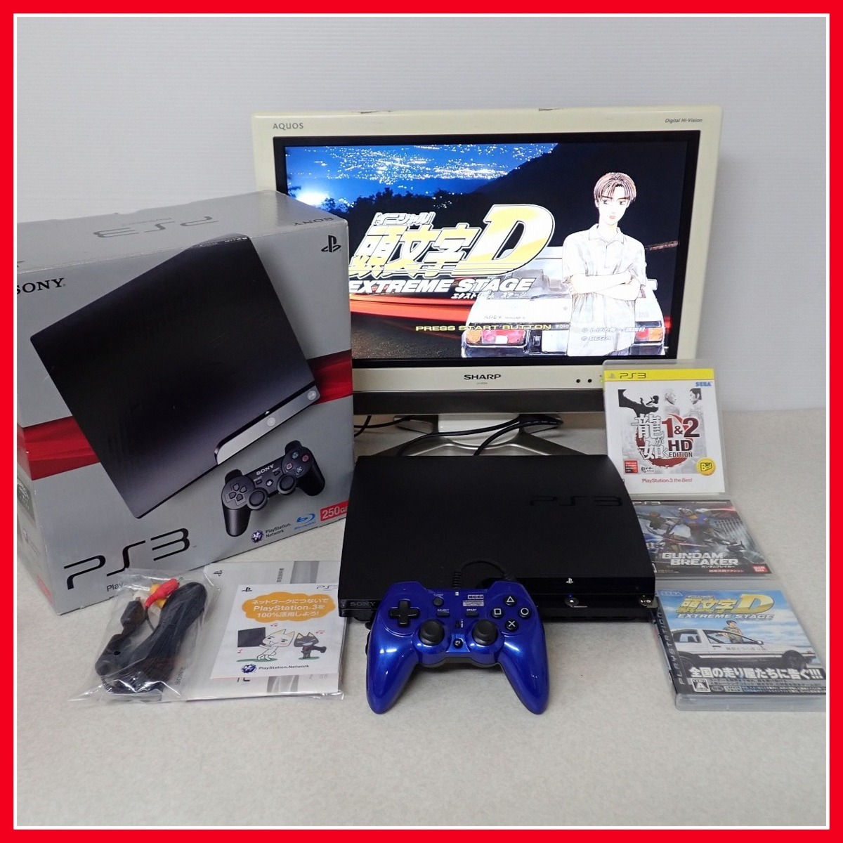 正規品，最新作 PS3 プレステ3 本体 CECH-2000B 250GB 箱説付 + 頭文字D EXTREME STAGE 等 ソフト3本 まとめてセット SONY ソニー 20(PS3本体)｜売買されたオークション情報、yahooの商品情報をアーカイブ公開 - オークファ PS3本体