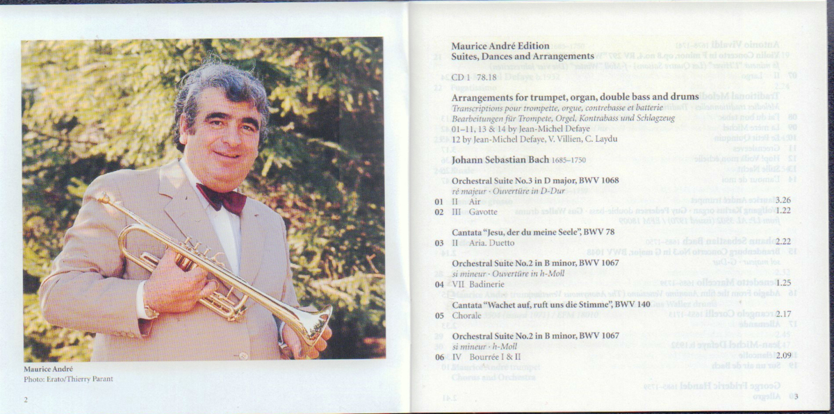 モーリス・アンドレ　6枚組ＣＤ　2セット ⁄ Maurice Andre アリアCD モーリス・アンドレ・エディション