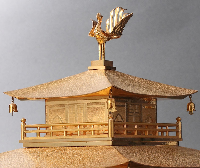 時代◇金閣寺置物（京都 黄金 鳳凰 インテリア オブジェ 縁起物 模型