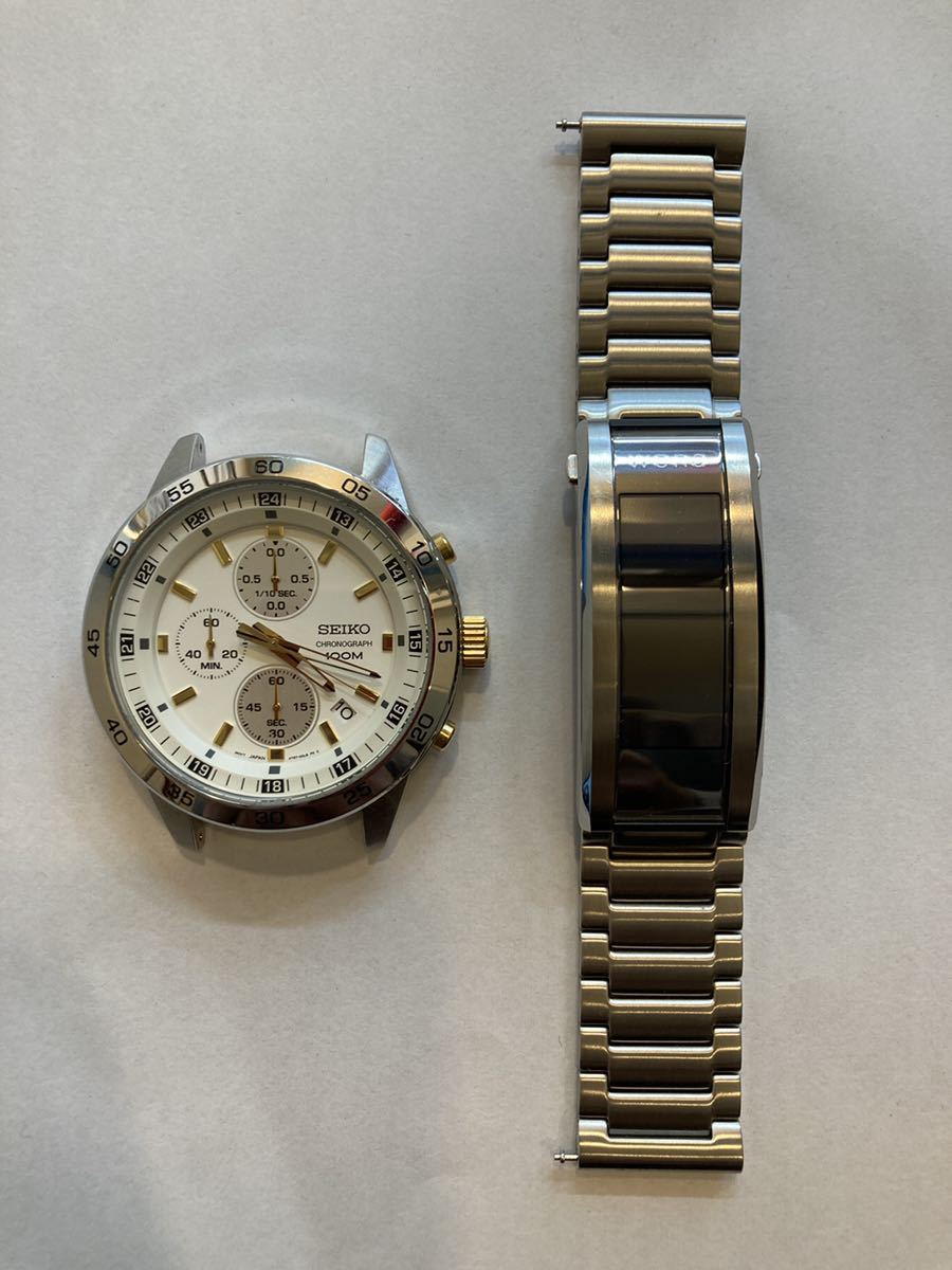 Sony Wena3 &SEIKO クロノグラフ SONY ソニー WENA3 WNW21A セイコー 4T57-00K0 クロノグラフ 100m防水