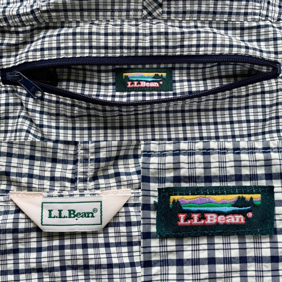 80s 90s LLBean アノラック シアサッカー 山タグ L - XL 相当 L.L.Bean 
