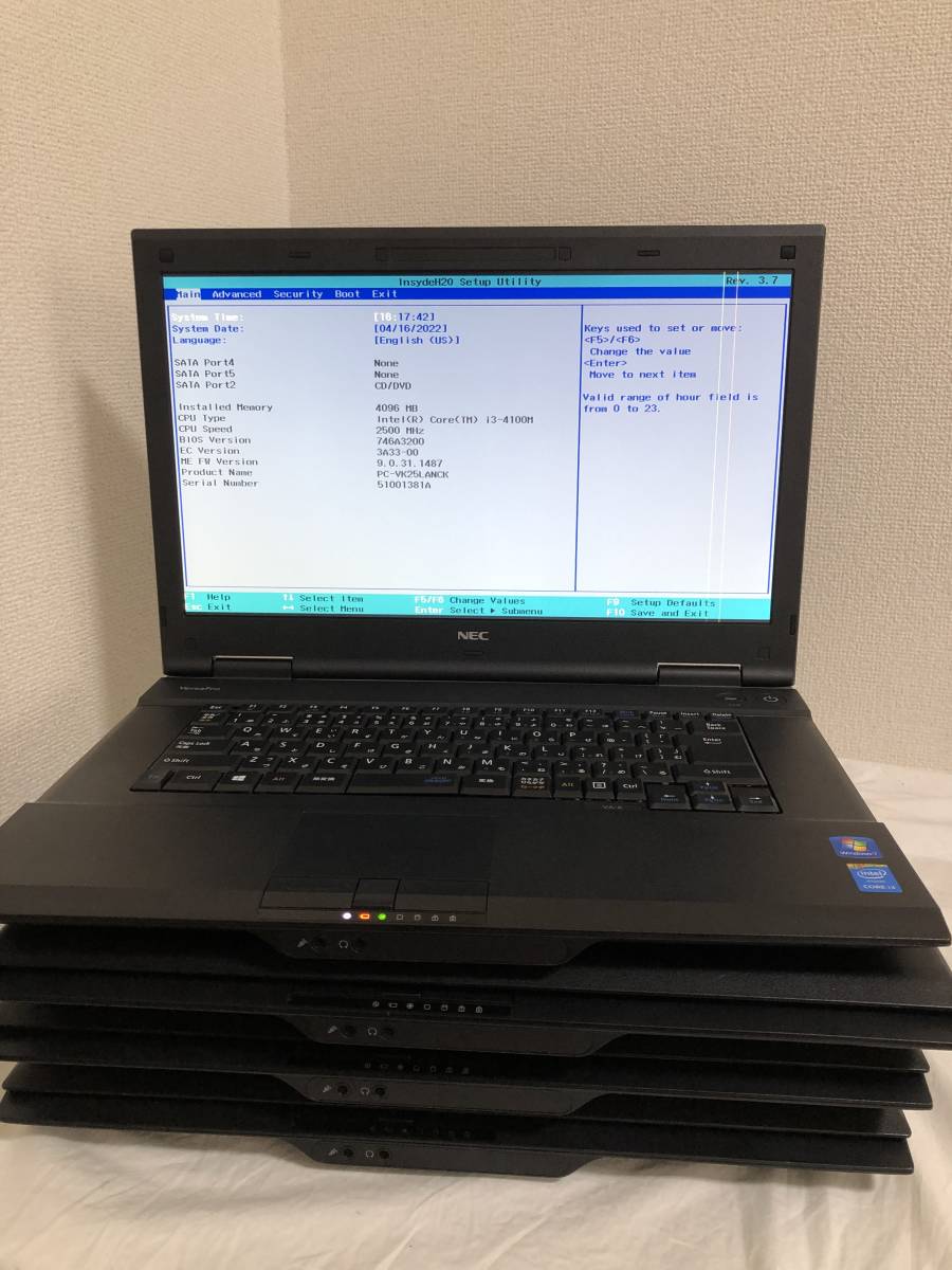 ★ジャンク、一部動作未確認　★NEC　ノートパソコン★4台まとめて！