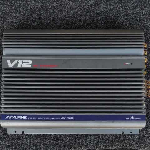 ALPINE パワーアンプ MRV-F400S ジャンク V12 DC STRAIGHT ALPINE MRV