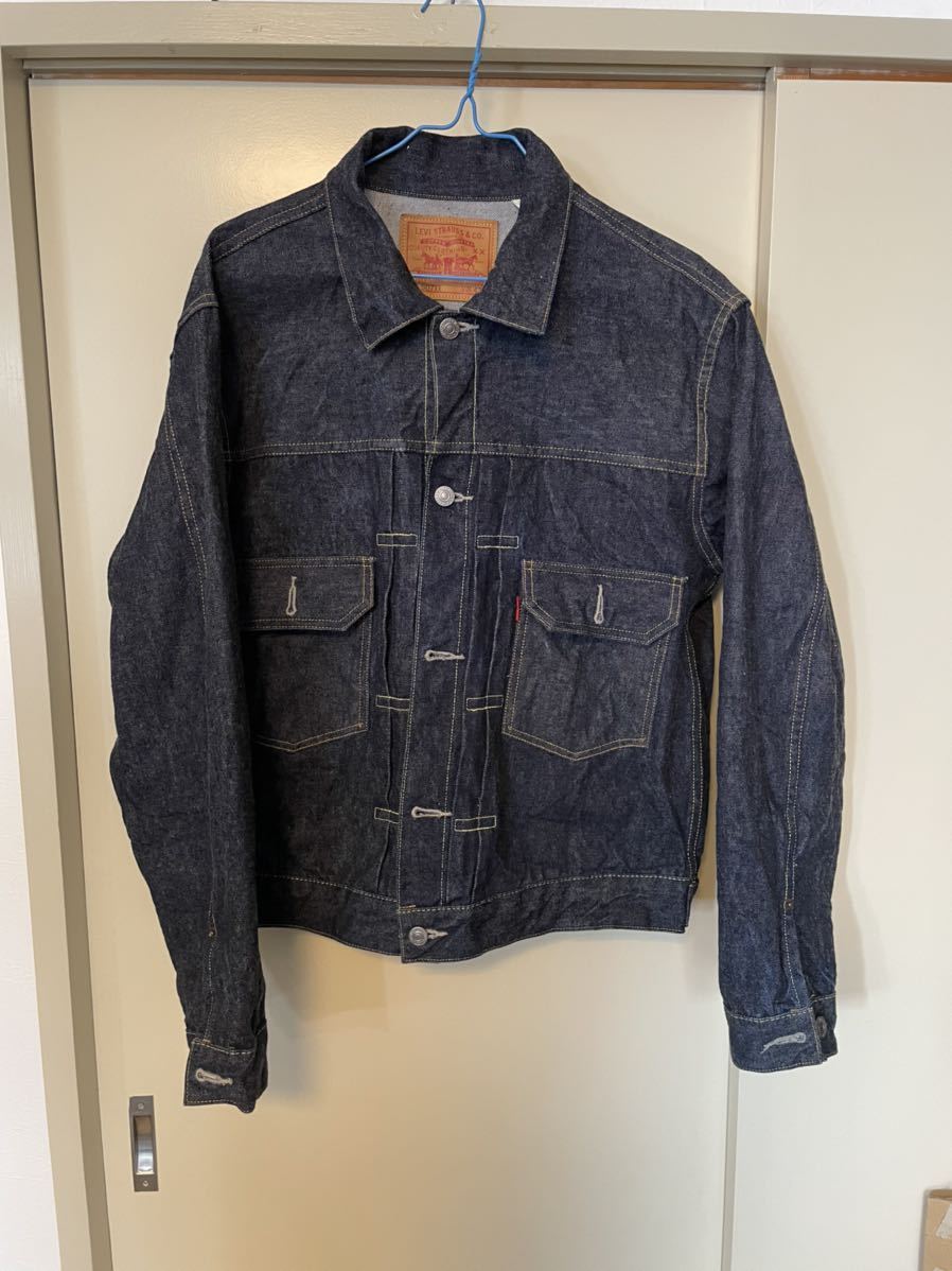 最安値，限定SALE 濃紺 USA 米国製 LEVI'S 507xx リーバイス ヴィンテージ クロージング デニム ジャケット 2nd セカンド 42 セルビッチ BIGE(ジージャン)｜売買されたオークション情報、yahooの商品情報をアーカイ 男性用