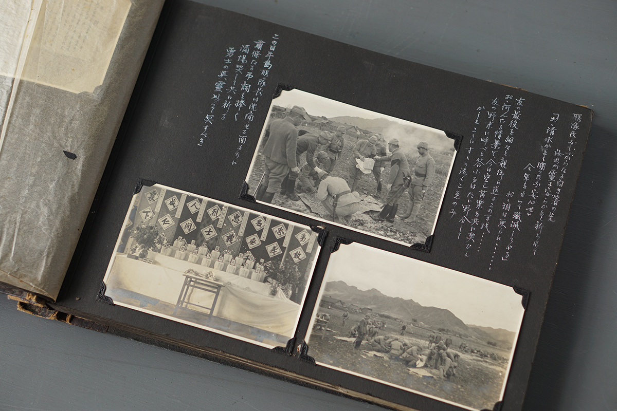 大日本帝国陸軍 在営記念 戦前アルバム 1冊 古写真150枚 書込み有