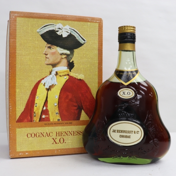 ◇Hennessy ヘネシー XO 金キャップ グリーンボトル 箱入り ♪ 容量
