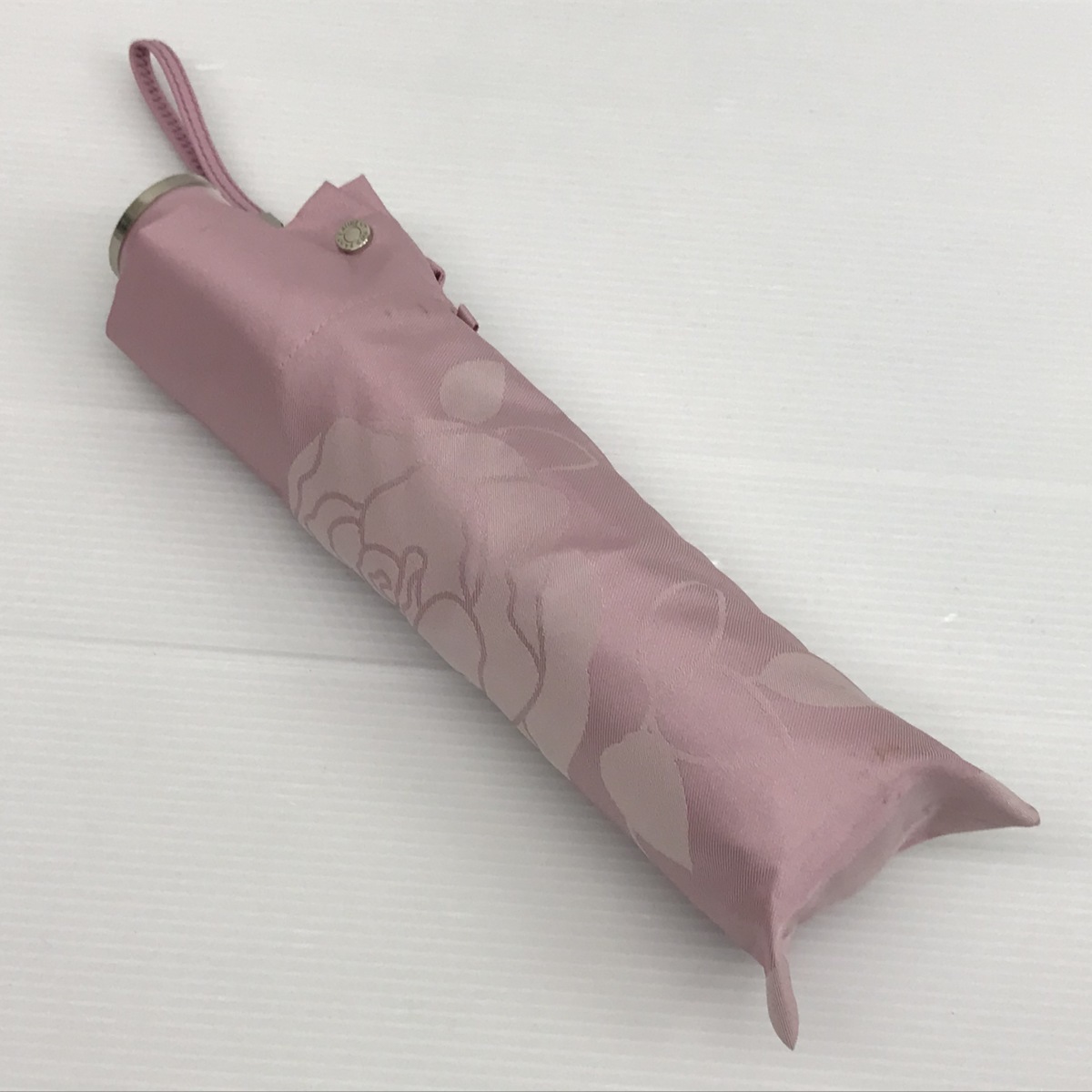 サンローラン ピンクの折りたたみ傘 イヴ・サンローラン YSLロゴ総柄