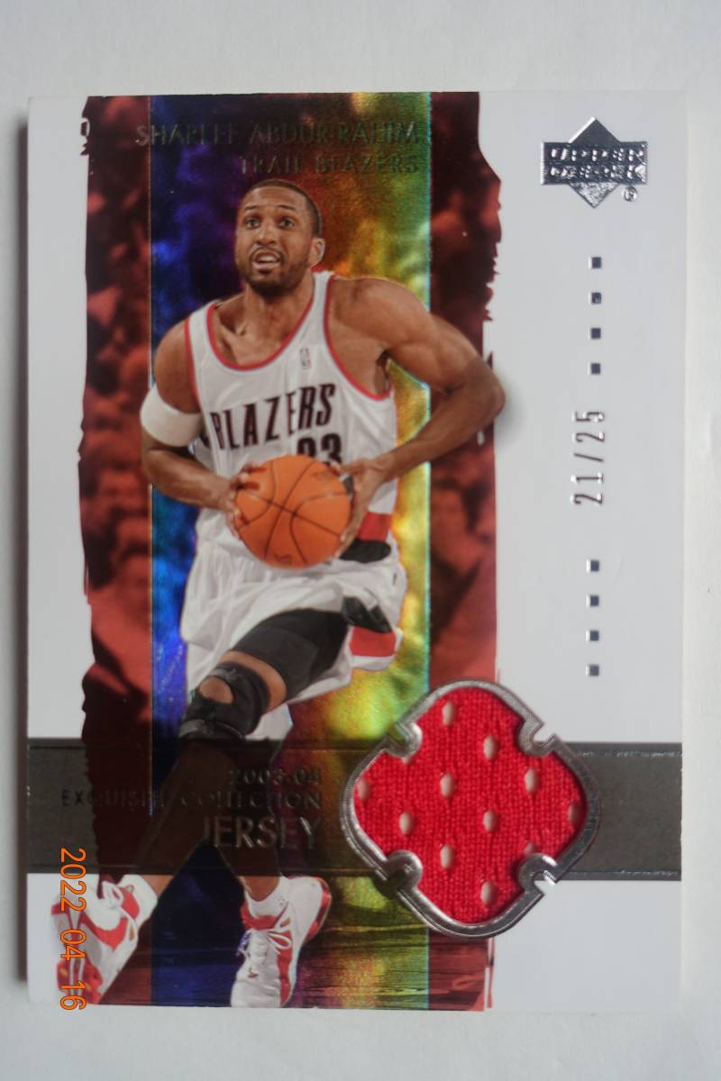 爆買い，送料無料 Shareff Abdur Rahim 2003-04 Exquisite Collection No.32 Jersey #21/25(Upper Deck)｜売買されたオークション情報、yahooの商品情報をアーカイブ公開 - オークファン Upper Deck
