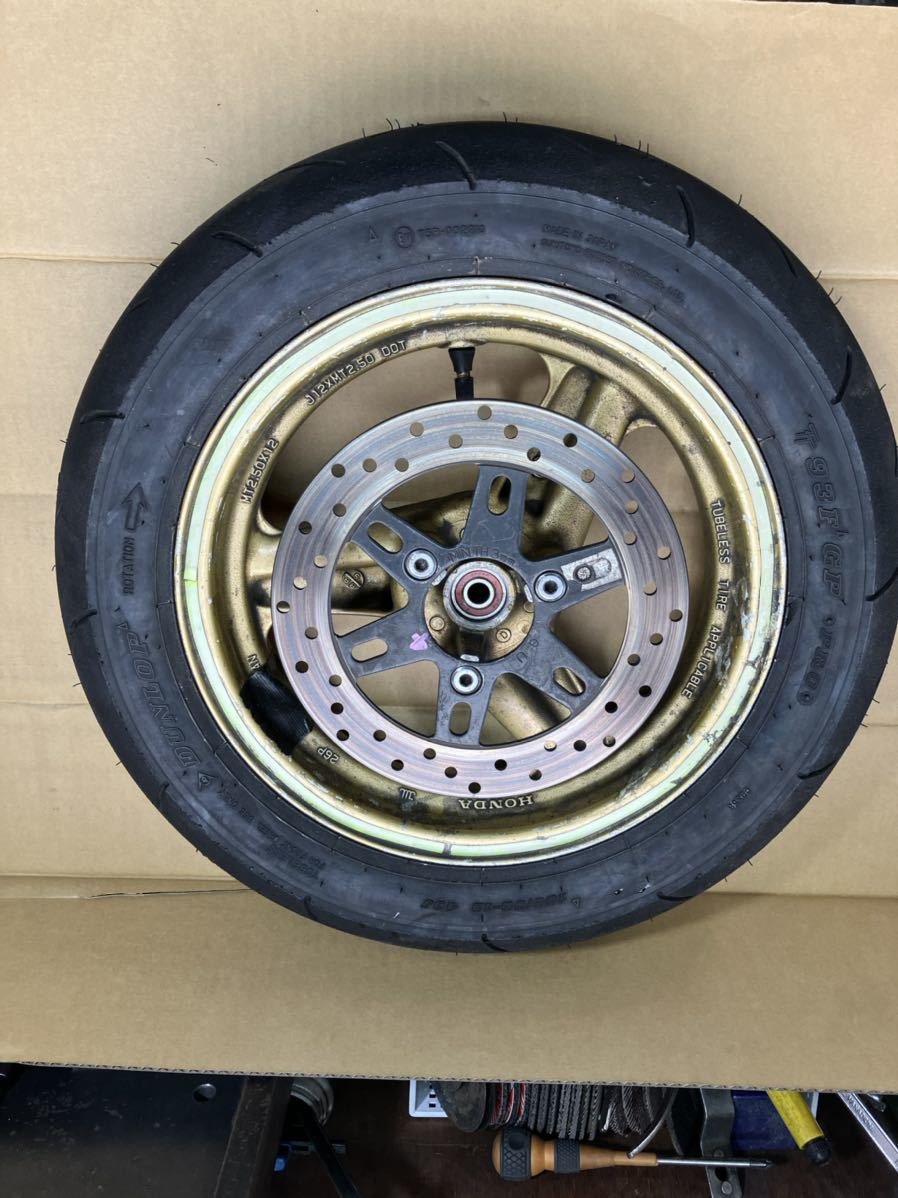 nsr50 フロントホイール　NSR mini NSR50 フロントホイール ディスク、タイヤ付 NSR80 NSRミニ NSR50