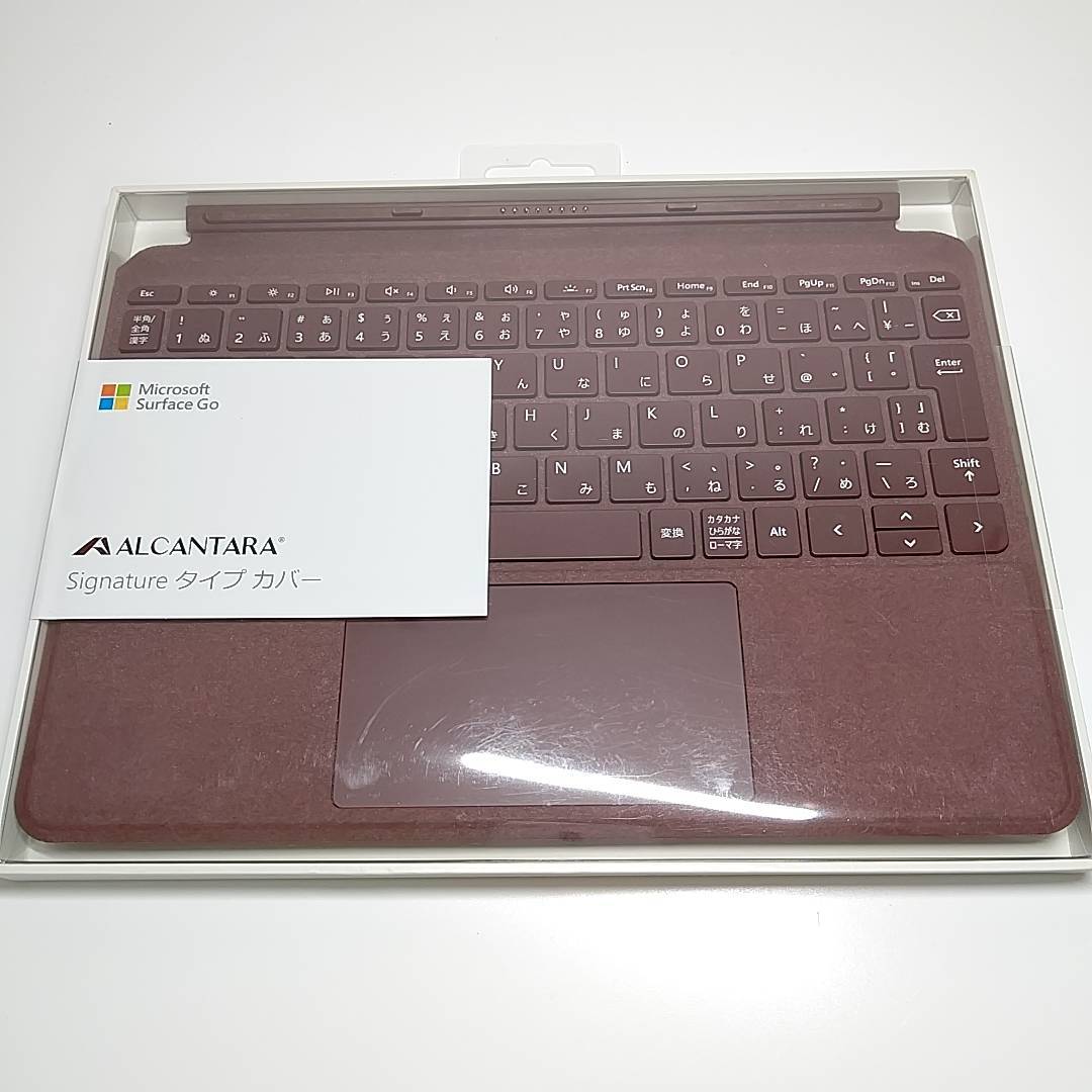 【美品】Microsoft Surface Go Signatureタイプカバー KCU-00019 バーガンディ MODEL 1840 アルカンターラ素材 マイクロソフト 純正