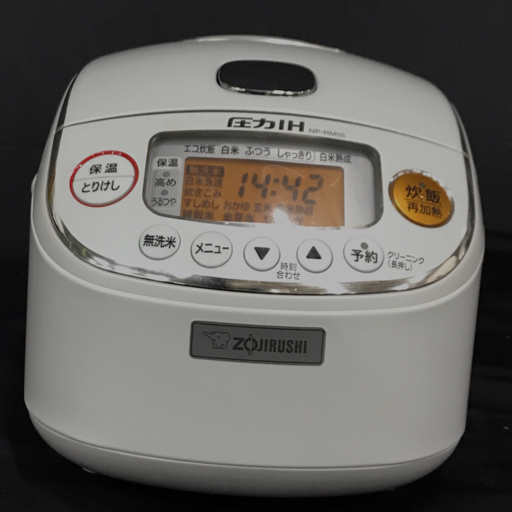 ZOJIRUSHI NP-RM05 炊飯器 3合炊き 2019年製 動作確認済 象印 QT051-