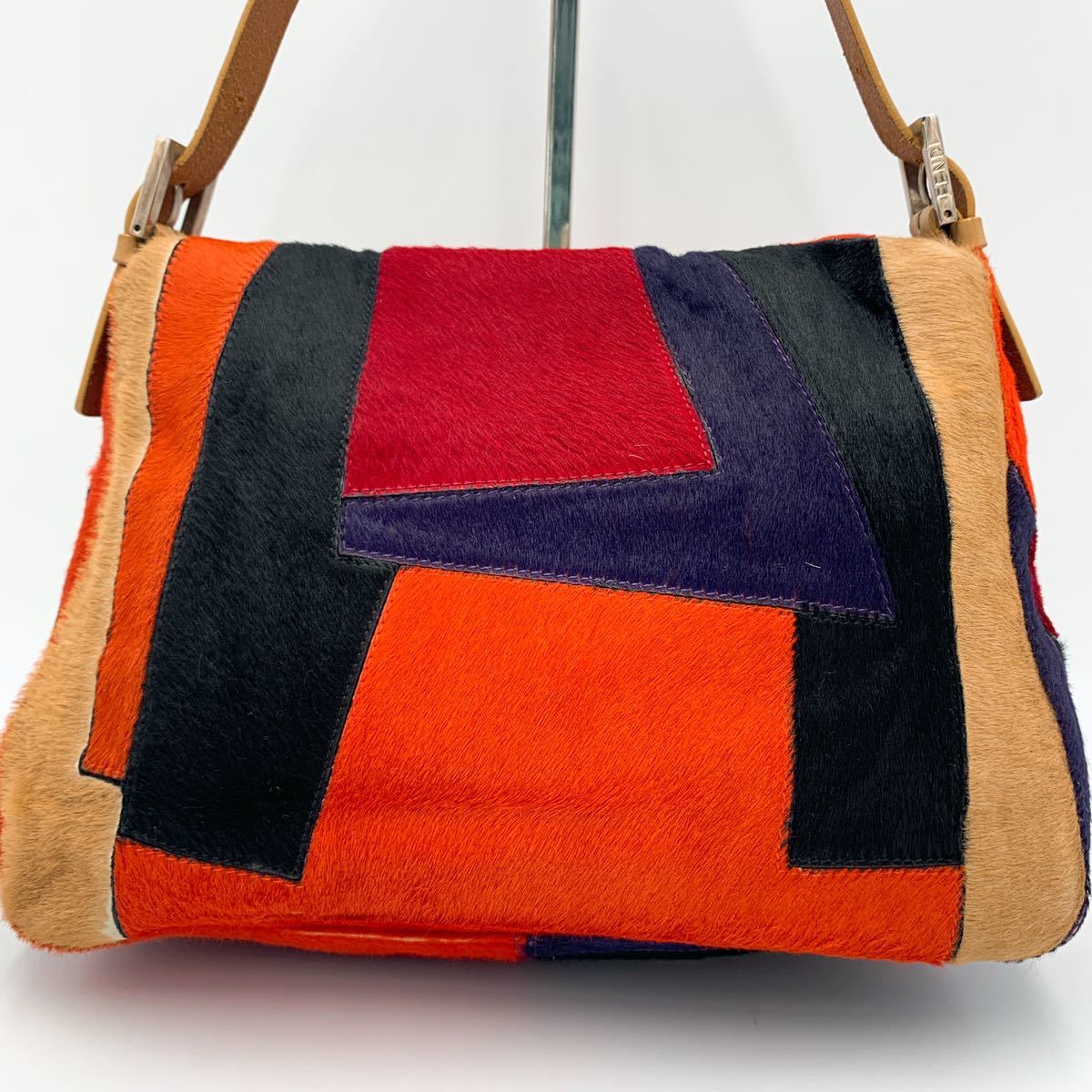 1円《廃盤品・極美品》FENDI フェンディ マンマバケット ハラコ マルチ 