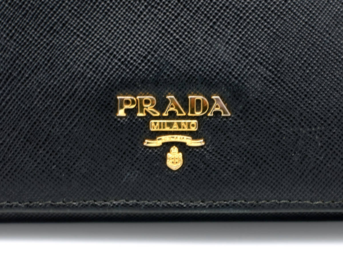 PRADA プラダ サフィアーノレザー 二つ折り ロングウォレット 長財布