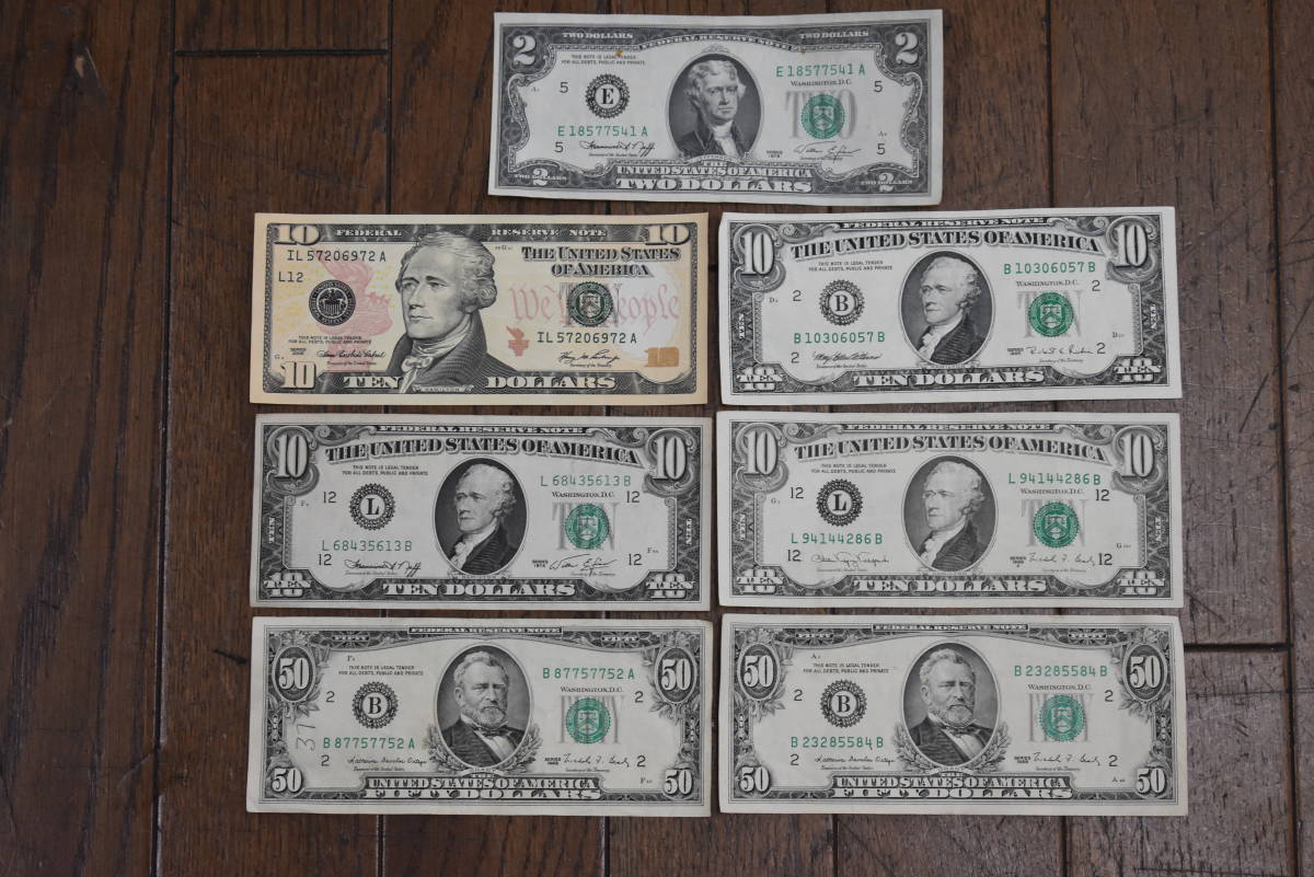 ドール アメリカ ドル紙幣 2ドル 1枚 10ドル 4枚 50ドル 2枚まとめて 計142ドル分 2札 10 50 外国紙幣 世界 売買されたオークション情報 Yahooの商品情報をアーカイブ公開 オークファン Aucfan Com