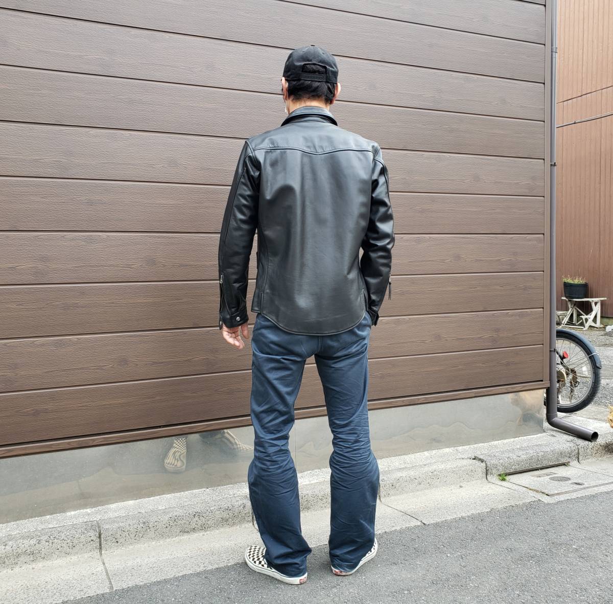 送料無料 KADOYA カドヤ レザーシャツ レザージャケット 中古美品 K