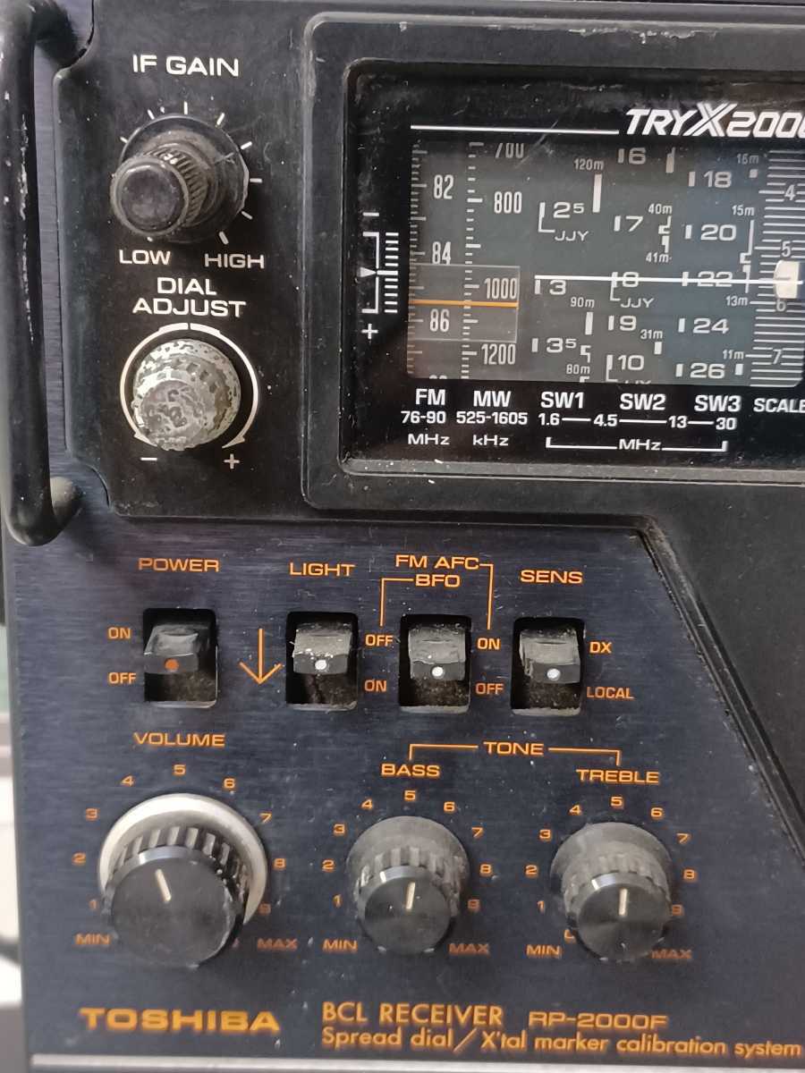 Toshiba RP-2000F TRY-X2000 BCL Radio 5 Band Receiver BCLラジオ