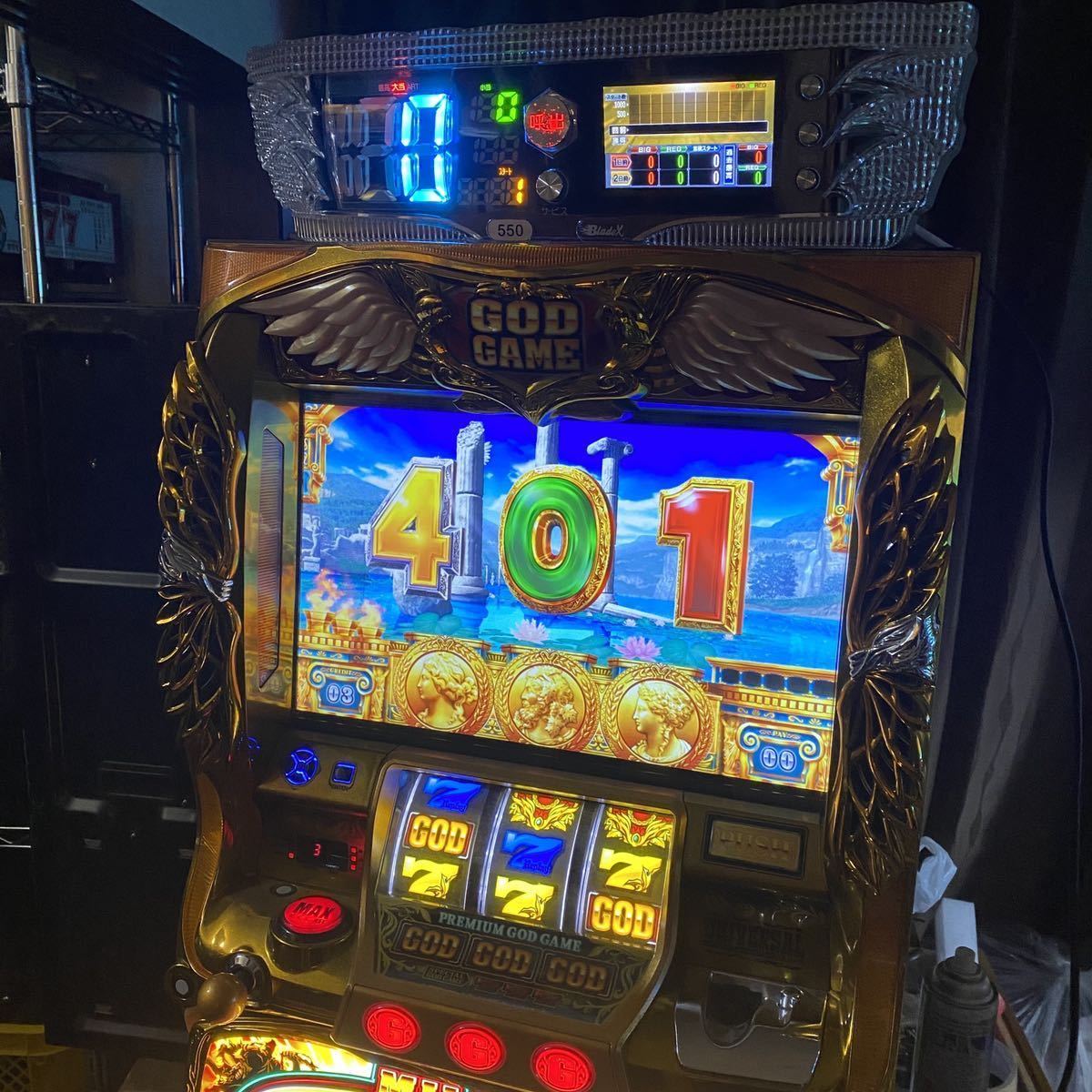 特別セット！ ミリオンゴッド神々の凱旋 スロット 実機 メダル不要機